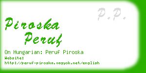 piroska peruf business card